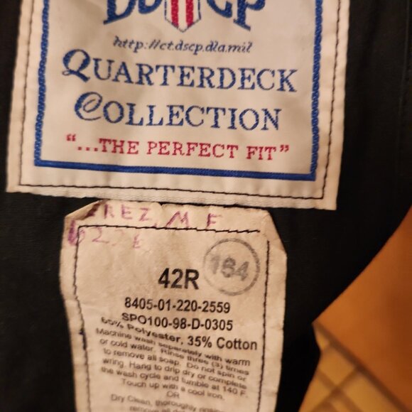 United States Navy Men's Uniform-All weather Navy Coat. Size 42R. - Picture 2 of 7